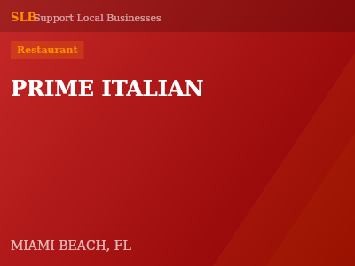 PRIME ITALIAN — Restaurant in MIAMI BEACH, FL