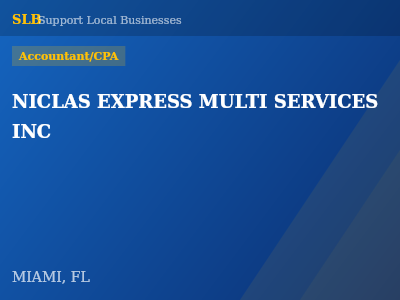 NICLAS EXPRESS MULTI SERVICES INC — Accountant/CPA in MIAMI, FL