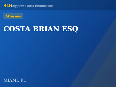 COSTA BRIAN ESQ — Attorney in MIAMI, FL