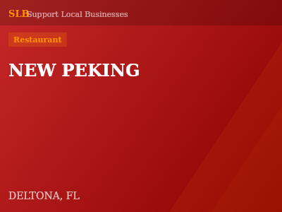 NEW PEKING — Restaurant in DELTONA, FL