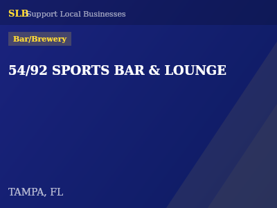 54/92 SPORTS BAR & LOUNGE — Bar/Brewery in TAMPA, FL