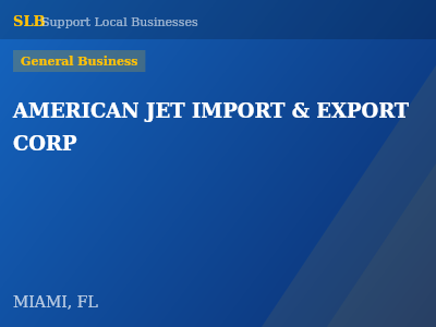 AMERICAN JET IMPORT & EXPORT CORP — General Business in MIAMI, FL