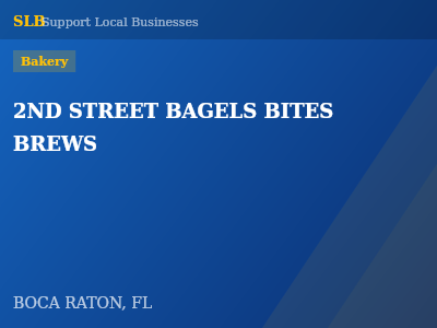 2ND STREET BAGELS BITES BREWS — Bakery in BOCA RATON, FL