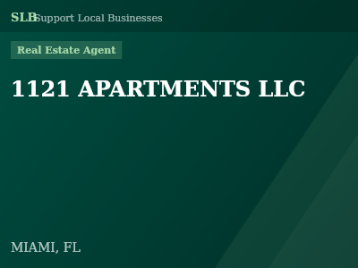 1121 APARTMENTS LLC — Real Estate Agent in MIAMI, FL