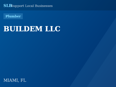 BUILDEM LLC — Plumber in MIAMI, FL