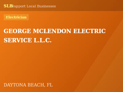 GEORGE MCLENDON ELECTRIC SERVICE L.L.C. — Electrician in DAYTONA BEACH, FL