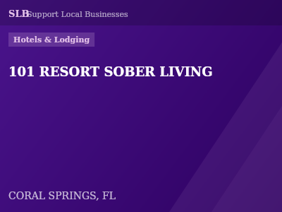 101 RESORT SOBER LIVING — Hotels & Lodging in CORAL SPRINGS, FL