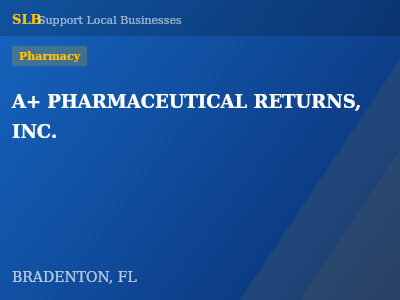 A+ PHARMACEUTICAL RETURNS, INC. — Pharmacy in BRADENTON, FL