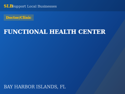 FUNCTIONAL HEALTH CENTER — Doctor/Clinic in BAY HARBOR ISLANDS, FL