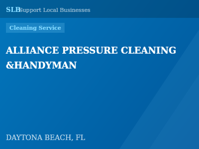 ALLIANCE PRESSURE CLEANING &HANDYMAN — Cleaning Service in DAYTONA BEACH, FL