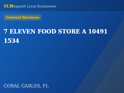 7 ELEVEN FOOD STORE A 10491 1534 — General Business in CORAL GABLES, FL