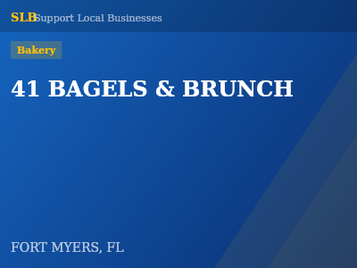 41 BAGELS & BRUNCH — Bakery in FORT MYERS, FL
