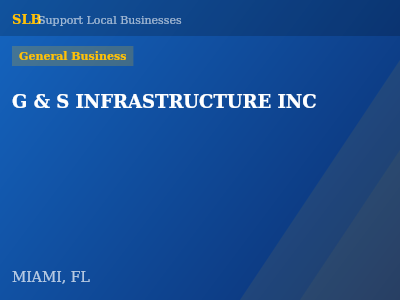 G & S INFRASTRUCTURE INC — General Business in MIAMI, FL