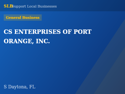 CS ENTERPRISES OF PORT ORANGE, INC. — General Business in S Daytona, FL
