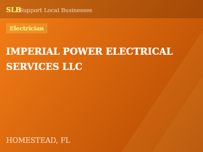 IMPERIAL POWER ELECTRICAL SERVICES LLC — Electrician in HOMESTEAD, FL