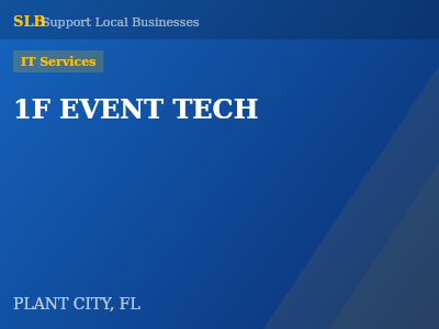 1F EVENT TECH — IT Services in PLANT CITY, FL