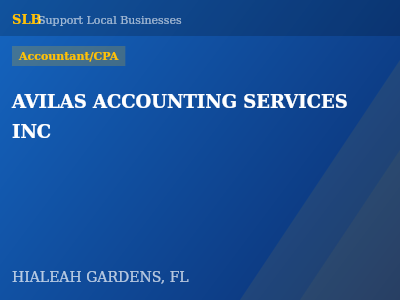 AVILAS ACCOUNTING SERVICES INC — Accountant/CPA in HIALEAH GARDENS, FL