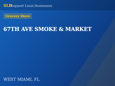 67TH AVE SMOKE & MARKET — Grocery Store in WEST MIAMI, FL