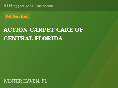 ACTION CARPET CARE OF CENTRAL FLORIDA — Pet Services in WINTER HAVEN, FL