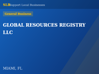 GLOBAL RESOURCES REGISTRY LLC — General Business in MIAMI, FL
