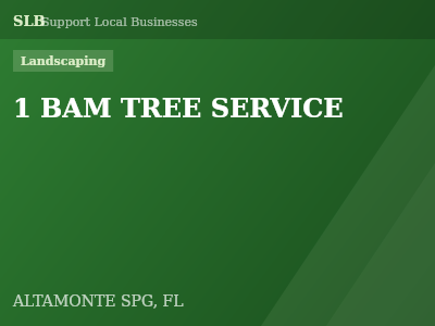 1 BAM TREE SERVICE — Landscaping in ALTAMONTE SPG, FL