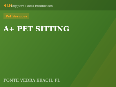 A+ PET SITTING — Pet Services in PONTE VEDRA BEACH, FL