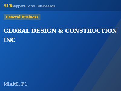 GLOBAL DESIGN & CONSTRUCTION INC — General Business in MIAMI, FL