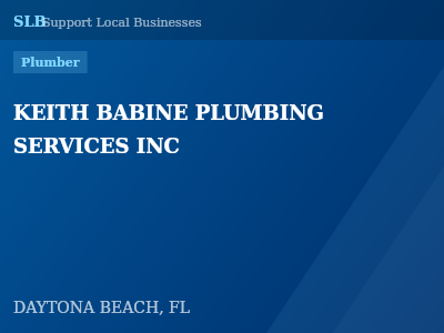 KEITH BABINE PLUMBING SERVICES INC — Plumber in DAYTONA BEACH, FL