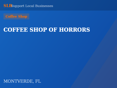 COFFEE SHOP OF HORRORS — Coffee Shop in MONTVERDE, FL