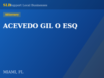 ACEVEDO GIL O ESQ — Attorney in MIAMI, FL