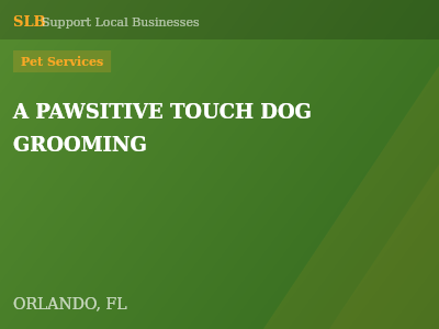 A PAWSITIVE TOUCH DOG GROOMING — Pet Services in ORLANDO, FL