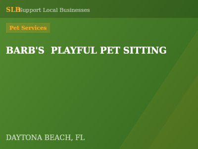 BARB'S  PLAYFUL PET SITTING — Pet Services in DAYTONA BEACH, FL