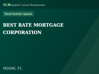 BEST RATE MORTGAGE CORPORATION — Real Estate Agent in MIAMI, FL