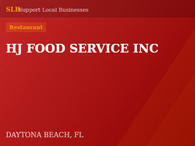 HJ FOOD SERVICE INC — Restaurant in DAYTONA BEACH, FL