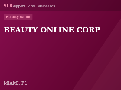 BEAUTY ONLINE CORP — Beauty Salon in MIAMI, FL