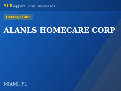 ALANLS HOMECARE CORP — Doctor/Clinic in MIAMI, FL