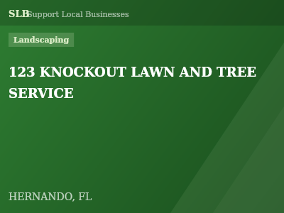 123 KNOCKOUT LAWN AND TREE SERVICE — Landscaping in HERNANDO, FL
