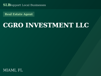 CGRO INVESTMENT LLC — Real Estate Agent in MIAMI, FL