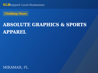 ABSOLUTE GRAPHICS & SPORTS APPAREL — Clothing Store in MIRAMAR, FL
