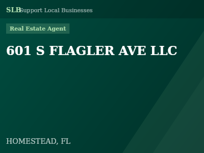 601 S FLAGLER AVE LLC — Real Estate Agent in HOMESTEAD, FL