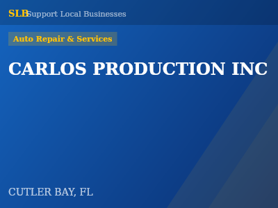 CARLOS PRODUCTION INC — Auto Repair & Services in CUTLER BAY, FL