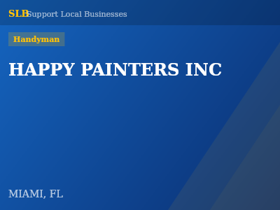 HAPPY PAINTERS INC — Handyman in MIAMI, FL