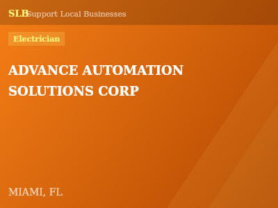 ADVANCE AUTOMATION SOLUTIONS CORP — Electrician in MIAMI, FL