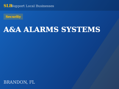 A&A ALARMS SYSTEMS — Security in BRANDON, FL