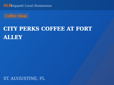 CITY PERKS COFFEE AT FORT ALLEY — Coffee Shop in ST. AUGUSTINE, FL