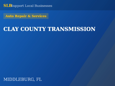 CLAY COUNTY TRANSMISSION — Auto Repair & Services in MIDDLEBURG, FL