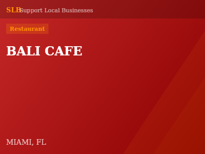BALI CAFE — Restaurant in MIAMI, FL