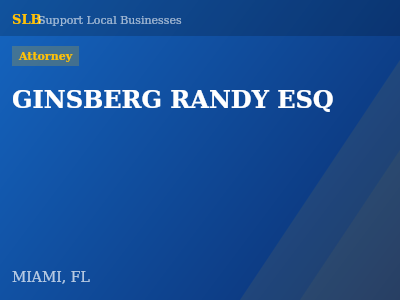 GINSBERG RANDY ESQ — Attorney in MIAMI, FL