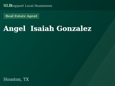 Angel  Isaiah Gonzalez  — Real Estate Agent in Houston, TX