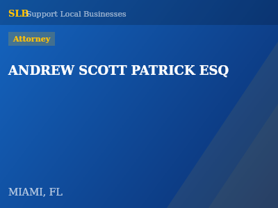 ANDREW SCOTT PATRICK ESQ — Attorney in MIAMI, FL